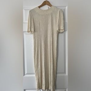 Vintage White Crinkle Dress